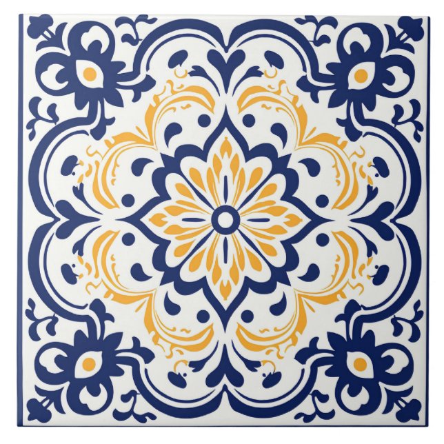 Spanish style cute pattern  ceramic tile (Front)