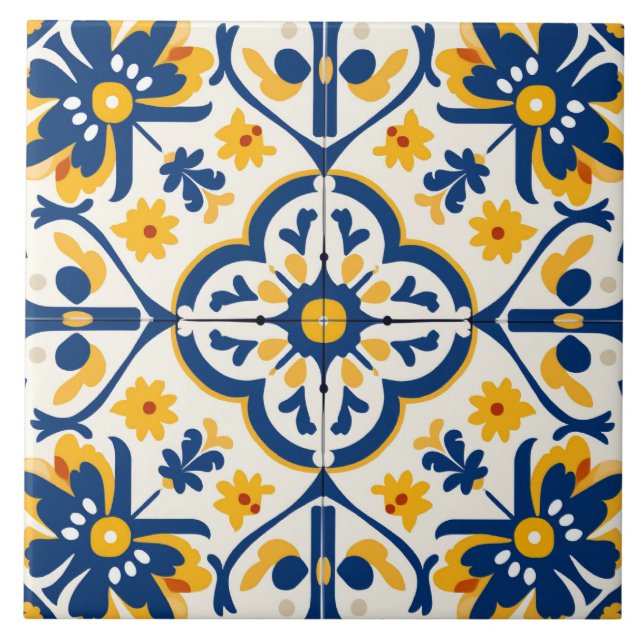 Spanish style cute pattern  ceramic tile (Front)
