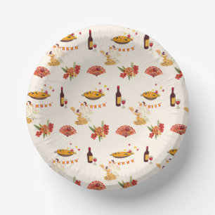 Spanish Style Fiesta Paper Bowls