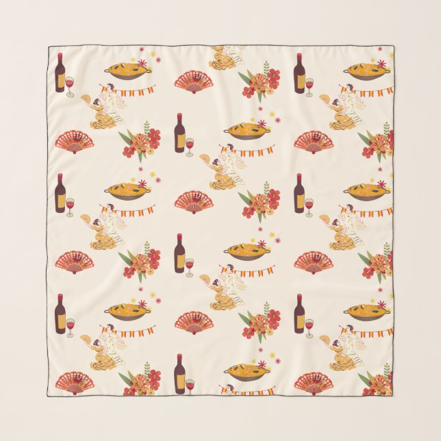 Spanish Style Fiesta Scarf (Front)