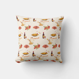 Spanish Style Fiesta Throw Pillow