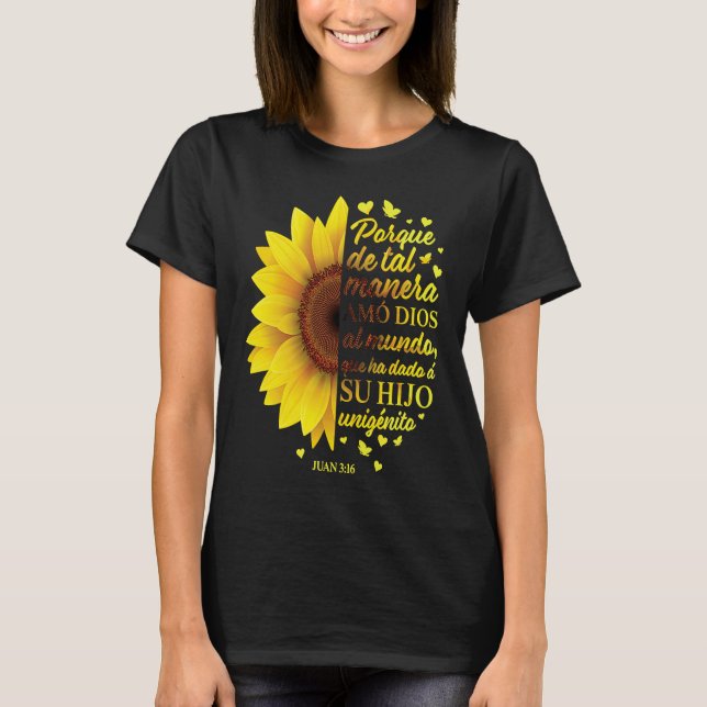 Spanish Sunflower  Women Christian John 316  Mom T-Shirt (Front)