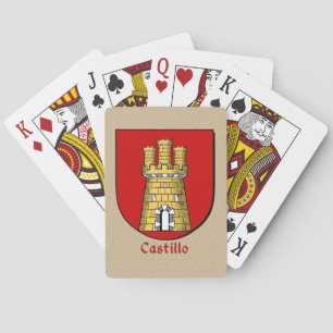 Spanish Surname Castillo Historic Shield Poker Cards