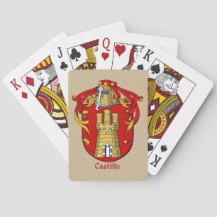 Spanish Surname Castillo Shield and Mantle Poker Cards