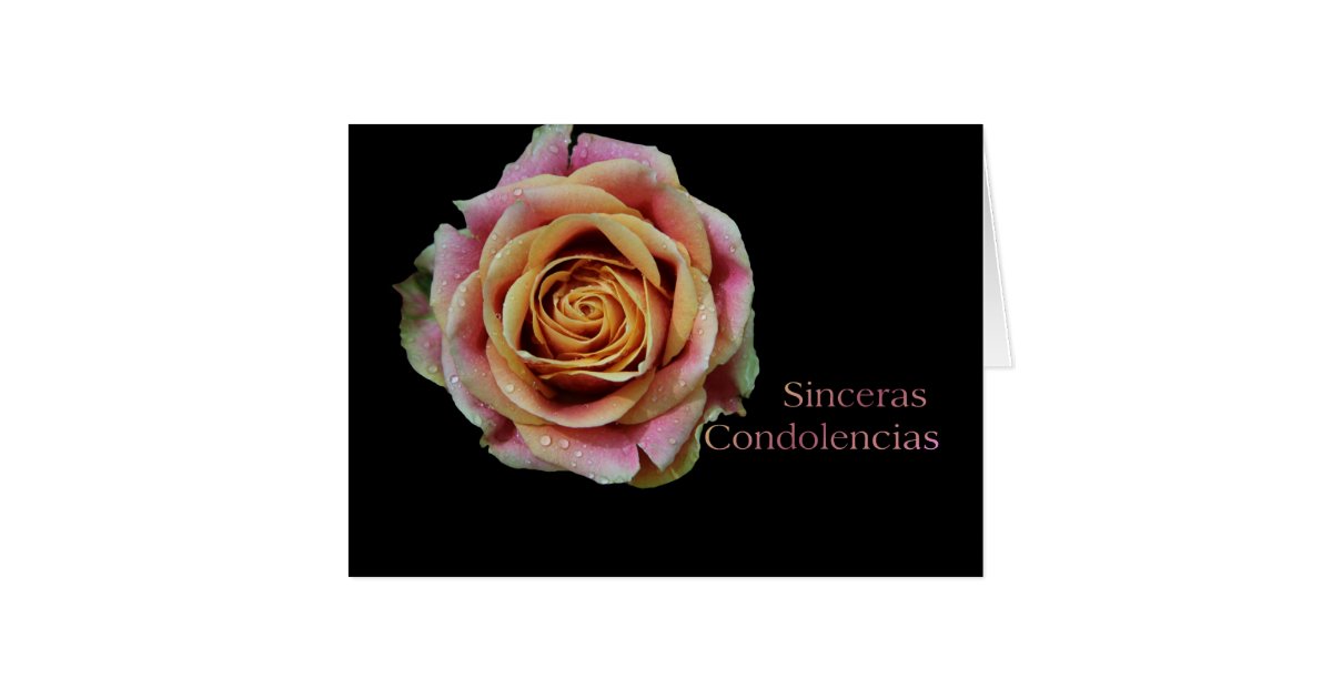 Spanish Sympathy card - Sinceras Condolencias- Dou | Zazzle