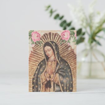 Spanish Sympathy Funeral Thank You Guadalupe Mary | Zazzle