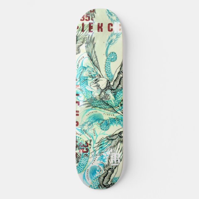Spanish Tattoo Brawl Skateboard (Front)