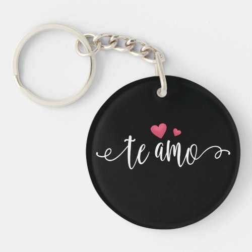 Spanish Te Amo I Love You Valentine  Keychain