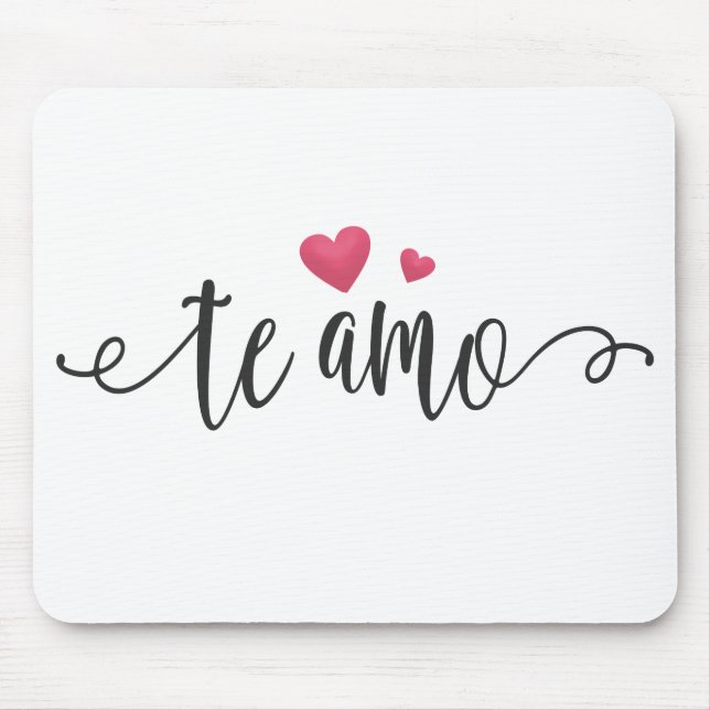 Spanish Te Amo I Love You Valentine | Mousepad (Front)