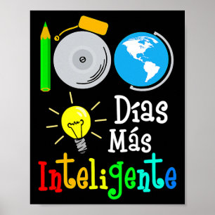 Spanish Teacher  100 Days Smarter 100th Day Of Sch Poster