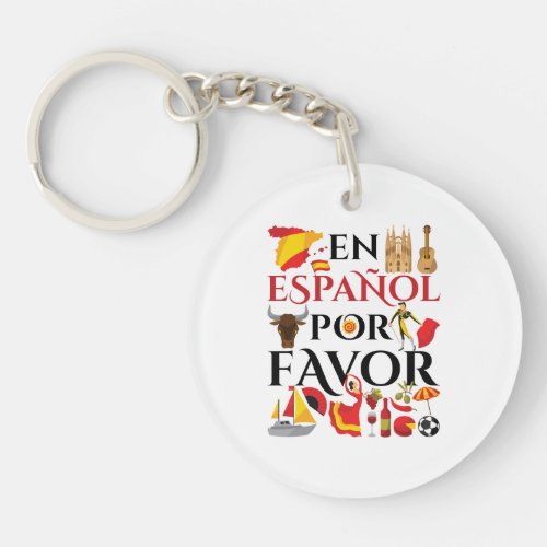 Spanish Teacher En Espanol Por Favor Keychain