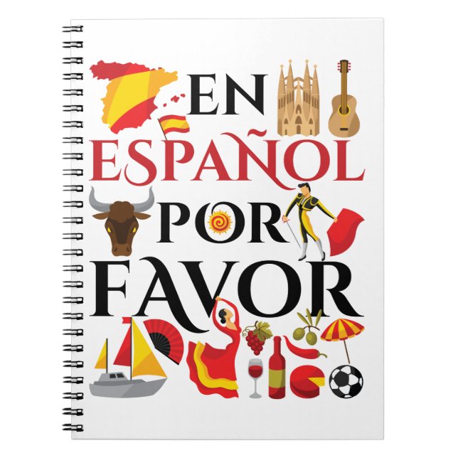 Spanish Teacher En Espanol Por Favor Notebook (Front)