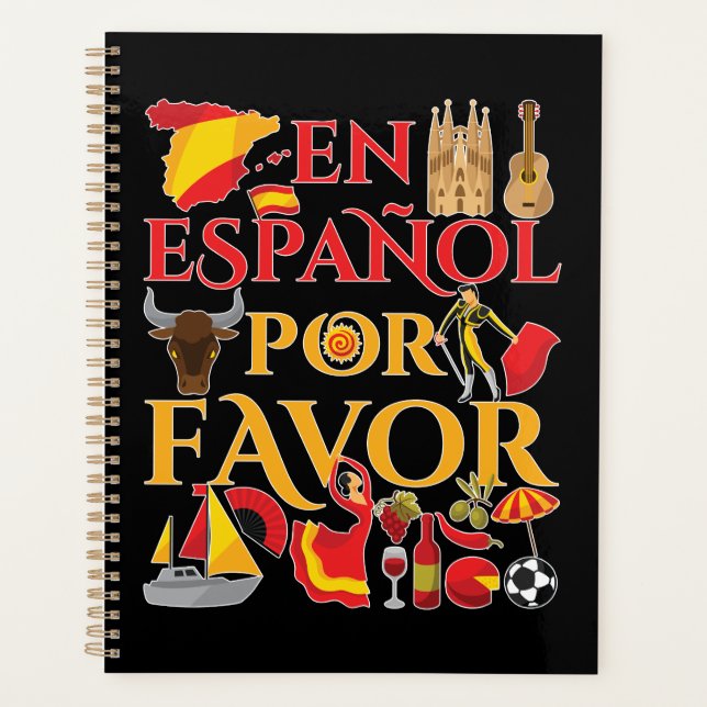 Spanish Teacher En Espanol Por Favor  Planner (Front)