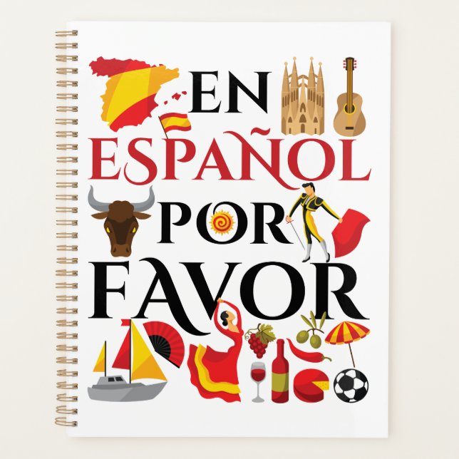 Spanish Teacher En Espanol Por Favor Planner (Front)