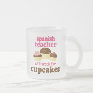 Spanish Teacher (Funny) Gift Frosted Glass Coffee Mug