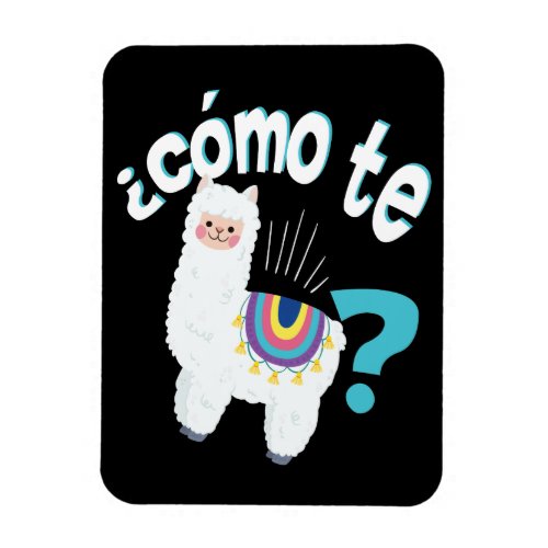 Spanish Teacher Funny Llama Lover Alpaca Cute Gift Magnet