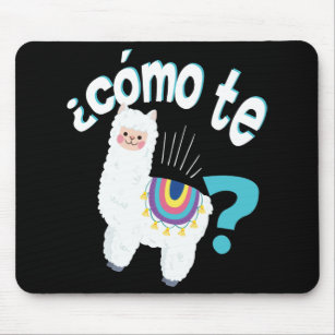 Spanish Teacher Funny Llama Lover Alpaca Cute Gift Mouse Pad