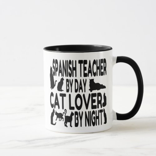 Spanish Teacher Loves Cats Mug