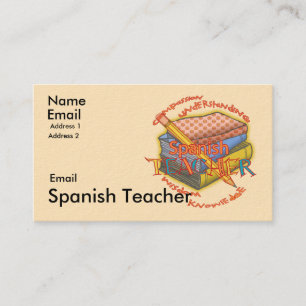 Spanish Teacher Motto  Business Card