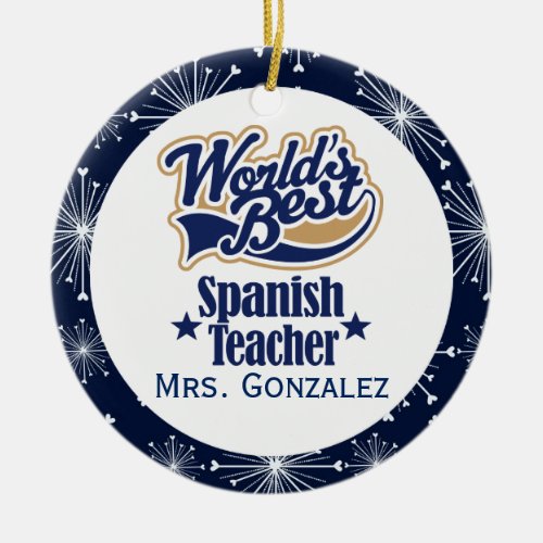 Spanish Teacher Personalized Gift Ornament