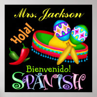 Spanish Teacher Poster / Sign - SRF