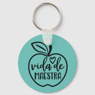 Spanish Teacher Vida de Maestra Keychain