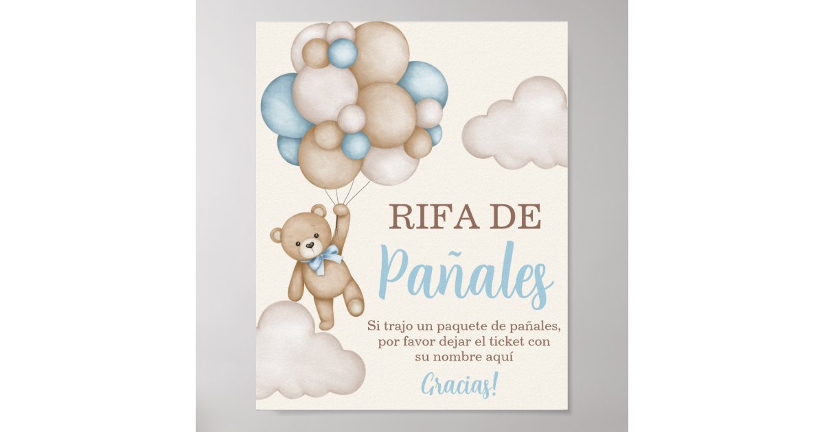 PRINTED Rifa De Pañales Spanish Diaper Raffle Sign Baby -  Finland