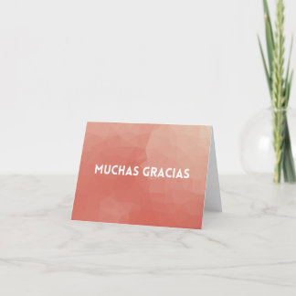 Spanish Thank You Card - Muchas Gracias