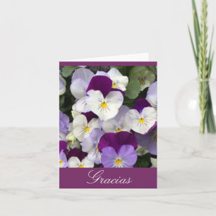 Spanish: Thank you flowers Card