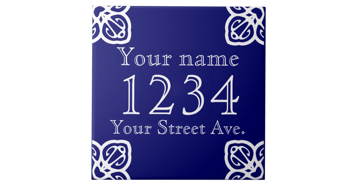 Spanish Tile House Sign Zazzle