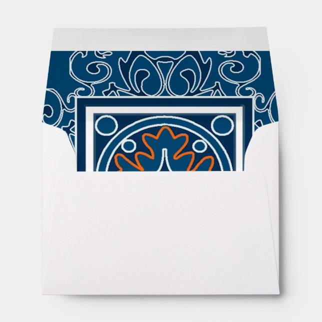 Spanish Tile Marrakech with Orange Envelope (Back (Bottom))