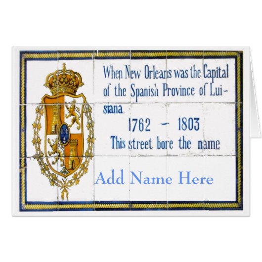 Spanish Tile Mural, Add Name Cards (Front Horizontal)
