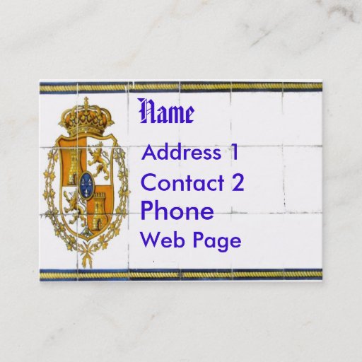 Customizable Spanish Tile Mural Card Business Cards
