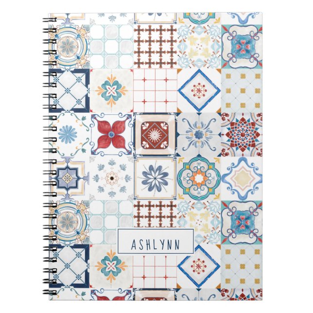 Spanish Tile Personalized Journal (Front)