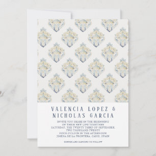 Spanish Tile Wedding Invitation
