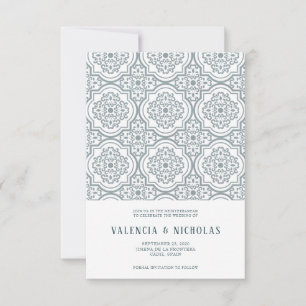 Spanish Tile Wedding Save the Date