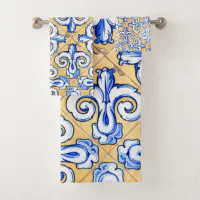 100% Cotton Portugal Tile Azulejo Decorative Kitchen Dish Towel