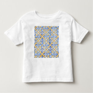 Spanish Tiles - Azulejo Blue, Yellow and White Toddler T-shirt