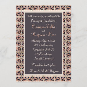 Spanish Tiles B'nai Mitzvah Invitation