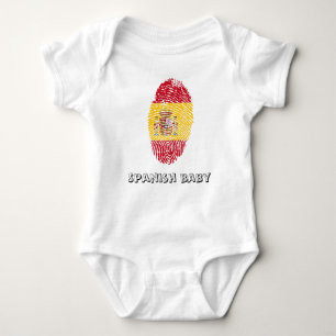 Spanish touch fingerprint flag baby bodysuit