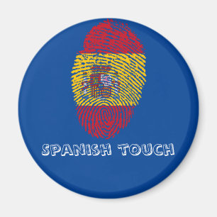 Spanish touch fingerprint flag magnet
