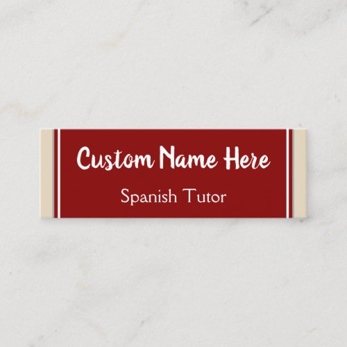 Spanish Tutor Business Card
