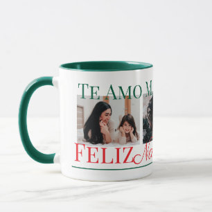 Spanish Unique Two Photo Christmas Gift for Mom Mug