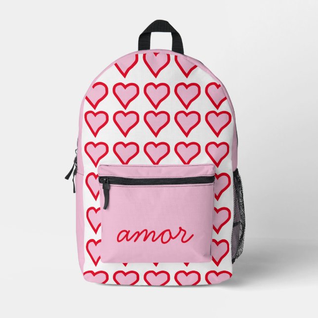 Spanish Valentine Printed Backpack (Front)