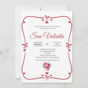 Spanish Valentines day  Invitation