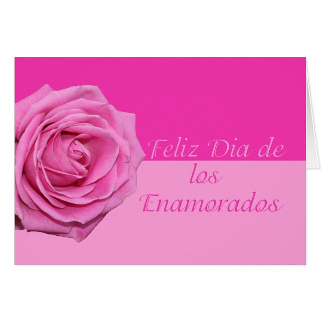 Spanish Valentine's Day Roses Cards (Front Horizontal)