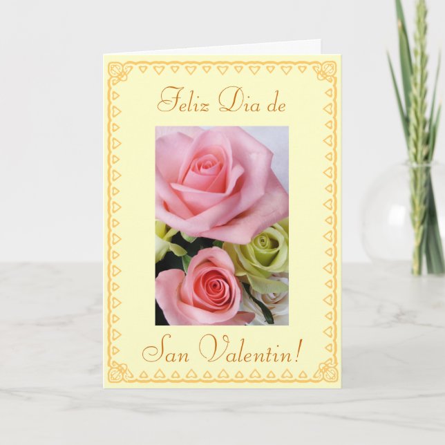 Spanish: Valentine's day/ San Valentin Holiday Card (Front)