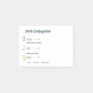 Spanish Verb Conjugation Practice (Present Tense) Post-it Notes