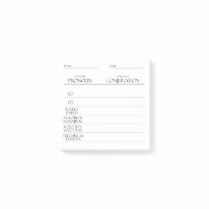 Spanish | Verbs Conjugation Practice Post-it Notes