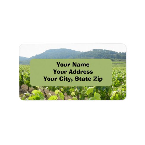 Spanish Vineyard Return Address Label